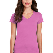 Women's Heavy Cotton 100% Cotton V Neck T Shirt