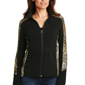 Ladies Camouflage Microfleece Full Zip Jacket